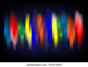 Concept and idea color bar on dark background. Vector EPS10