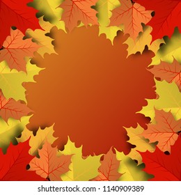 Concept and idea colorful autumn maple leaf background