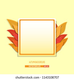 Concept and idea colorful maple leaf Autumn abstract. Vector Illustration eps.10