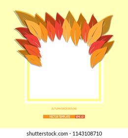 Concept and idea colorful maple leaf Autumn abstract. Vector Illustration eps.10