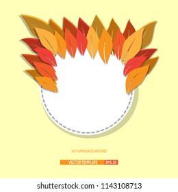 Concept and idea colorful maple leaf Autumn abstract. Vector Illustration eps.10