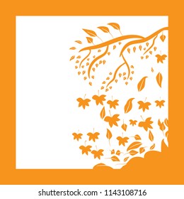 Concept and idea colorful maple leaf Autumn abstract. Vector Illustration eps.10