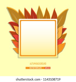 Concept and idea colorful maple leaf Autumn abstract. Vector Illustration eps.10