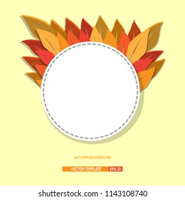 Concept and idea colorful maple leaf Autumn abstract. Vector Illustration eps.10