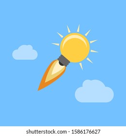 Concept of idea, creativity and innovation. Flat illustration. 