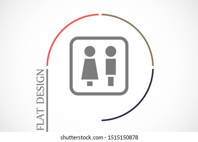 Concept and idea icon of toilet. Concept and idea icon vector logo, web graphics.Concept and idea icon. Man and woman icon vector illustration. stock