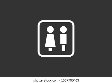 Concept and idea icon of toilet. Concept and idea icon vector logo, web graphics.Concept and idea icon. Man and woman icon vector illustration. stock