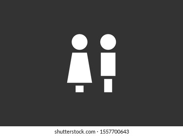 Concept and idea icon of toilet. Concept and idea icon vector logo, web graphics.Concept and idea icon. Man and woman icon vector illustration. stock