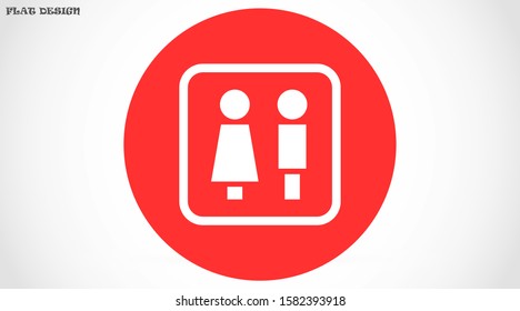 Concept and idea icon of toilet. Concept and idea icon vector logo, web graphics.Concept and idea icon. Man and woman icon vector illustration. stock  