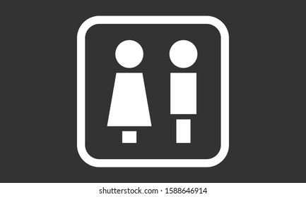 Concept and idea icon of toilet. Concept and idea icon vector logo, web graphics.Concept and idea icon. Man and woman icon vector illustration. stock