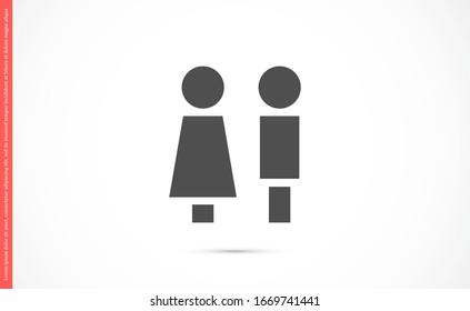 Concept and idea icon of toilet. Concept and idea icon vector logo, web graphics.Concept and idea icon. Man and woman icon vector illustration. stock