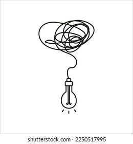 concept, idea icon, vector, illustration, symbol on white background