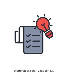 icono de idea de concepto. vector.Curso editable.Signo de estilo lineal para uso de diseño web,logotipo.Ilustración de símbolo.
