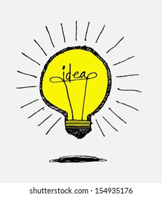 Concept of idea inspired bulb shape Vector