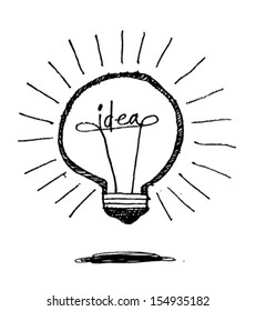 Concept of idea inspired bulb shape Vector