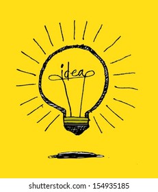 Concept of idea inspired bulb shape Vector