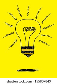 Concept of idea inspired bulb shape Vector
