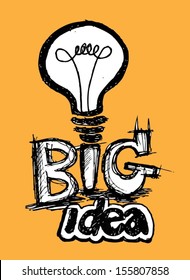 Concept of idea inspired bulb shape Vector