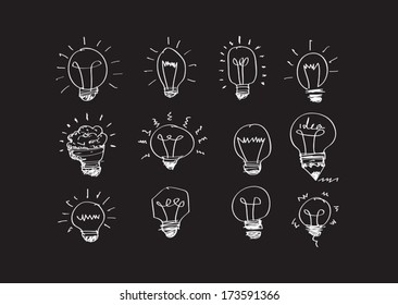 Concept of idea inspired bulb shape Vector