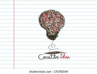 Concept of idea inspired bulb shape Vector