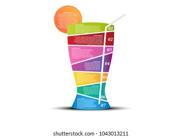 Concept and idea juice infographic. Vector EPS10