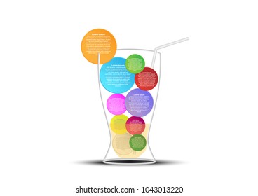 Concept and idea juice infographic. Vector EPS10