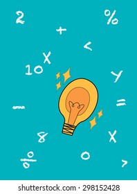 concept idea for learning mathematics with number 
