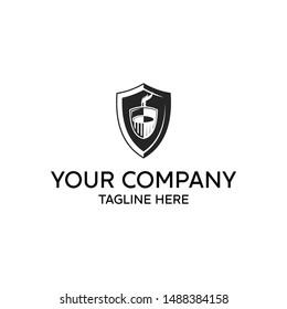 The concept and idea of a logo is a combination of a Spartan mask and a shield