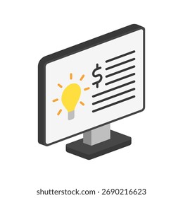 Konzept Idee Mini Illustration Isometrisches Symbol. Für moderne Konzeption, Print, UI, UX-Kit, Web- und App-Entwicklung. Vektor mit Bezug zu Markt, Geschäft, Finanzen