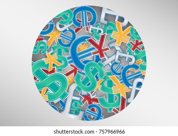 Concept and idea money currency texture and background. Vector EPS10