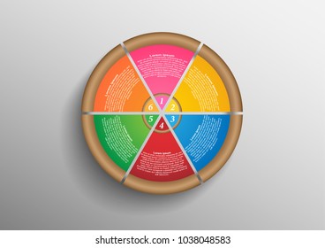 Concept and idea pizza infographic. Infographic template for create report and presentation. Vector EPS10