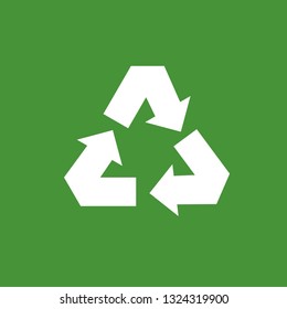 Concept idea of recycle Logo. recycle logo on green background. recycle vector.