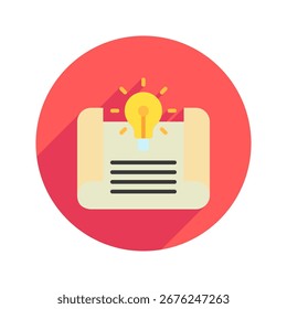 Konzept Idee abgerundete Farbe Symbol Mini Illustration Symbol. Für moderne Konzeption, Print, UI, UX-Kit, Web- und App-Entwicklung. Vektorgrafik mit Bezug zu Büro, Bildung, Prüfung und mehr