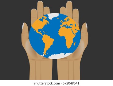 Concept and idea world on hand
