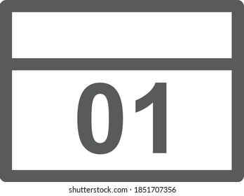 línea de icono ideas de concepto de calendario