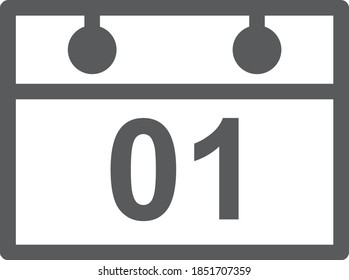 concept ideas icon line of calendar