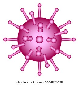 Concept illustration of the abstract coronavirus icon. Novel coronavirus 2019-nCoV