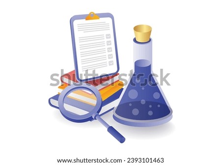 Concept illustration of analysis of school laboratory experiments
