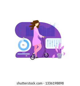 Concept illustration, for app or blog, health analysis. Modern flat design. On a white background