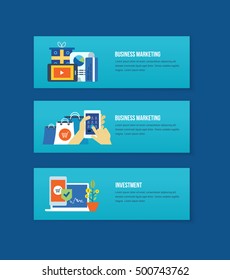 Concept of illustration - business marketing, management and investment, analysis and planning. Abstract image templates for use in the form of brochures, flyers, banner. Vector illustration.