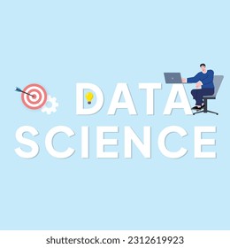 concept illustration data science word