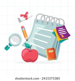 Konzept-Illustrationsdesign für die Rückkehr zur Schule