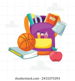 Concept illustration design for back to school