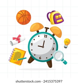 Concept illustration design for back to school