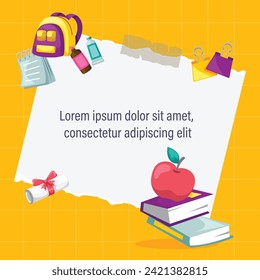 Concept illustration design for back to school
