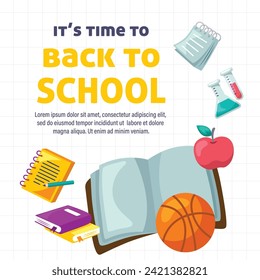 Concept illustration design for back to school