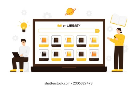Concept illustration of e learning