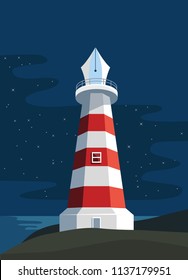 Concept illustration, Educations show us way, light house in shape of ink nib.