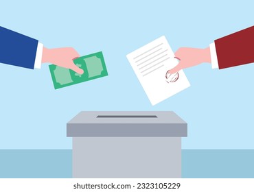 concept illustration election polling corrupt