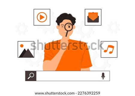 Concept illustration of internet browsing